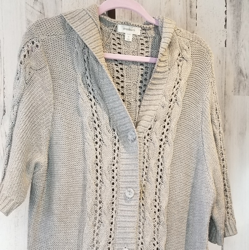 Silver sweater with hood